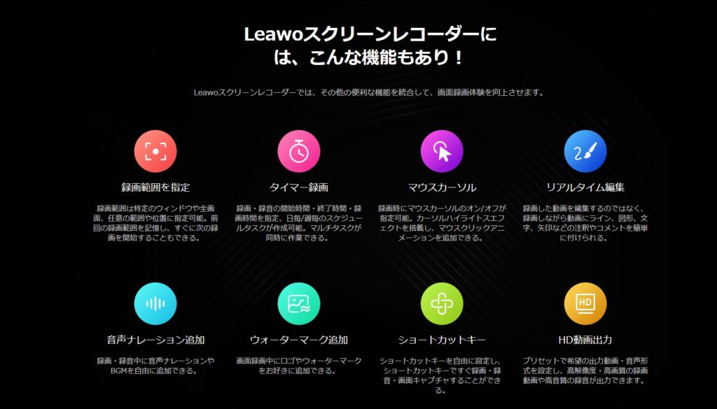 Leawoスクリーンレコーダー