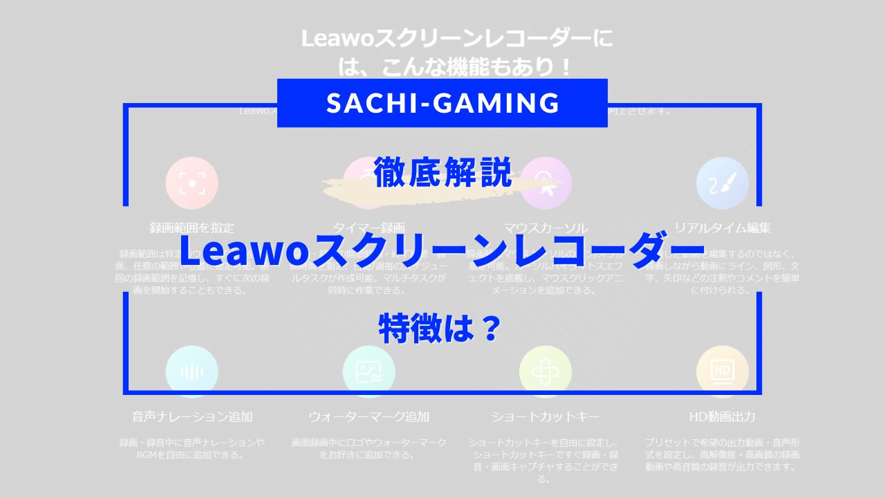 Leawoスクリーンレコーダー